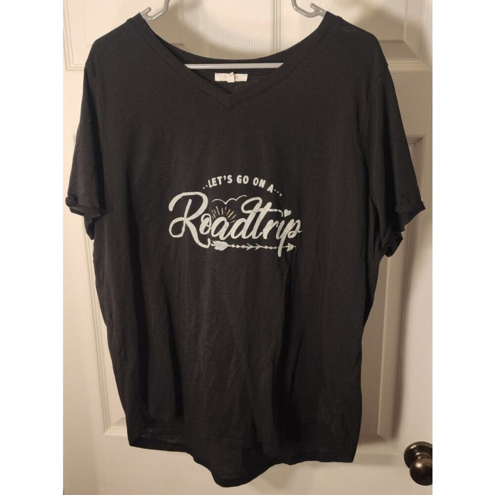 Maurices Roadtrip Tee Black 1X Let’s Go On a Roadtrip Graphic